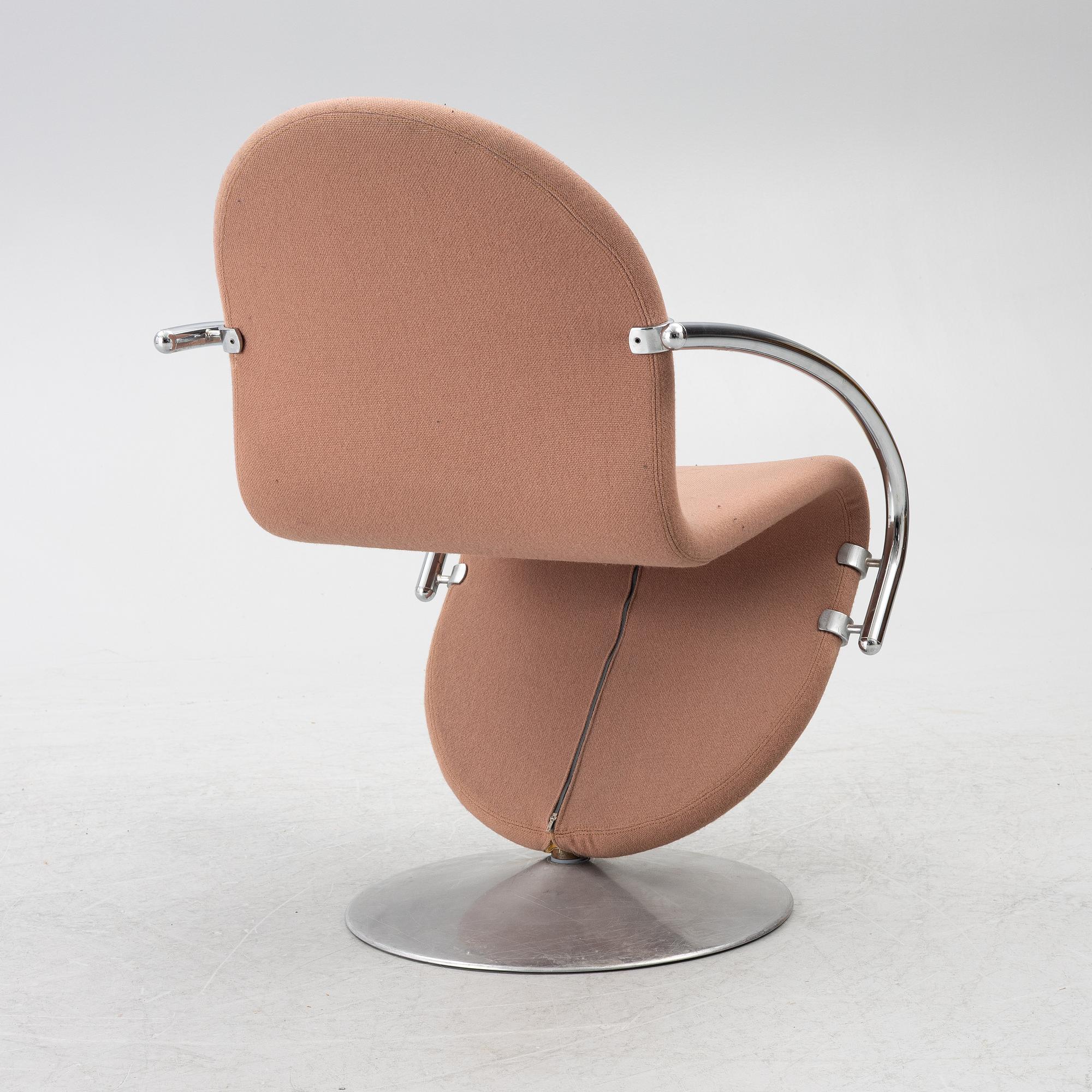 Verner Panton, a '1-2-3-system' armchairs, Denmark, 1970's/80's.