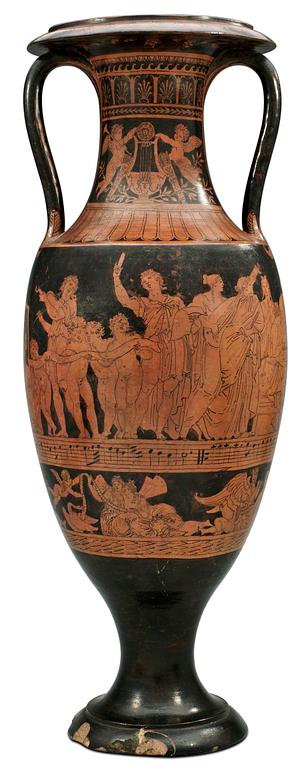 An amfora vase decorated by Louis Masreliez (1748-1810) depicting a classical motif, Sweden, ca 1800.