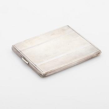 Cigarette case, silver, GAB, Stockholm, 1939.