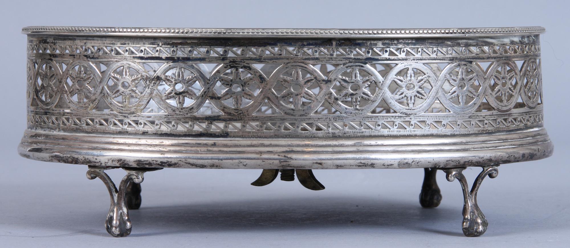 COASTER, silver, England, otydl stämplar.