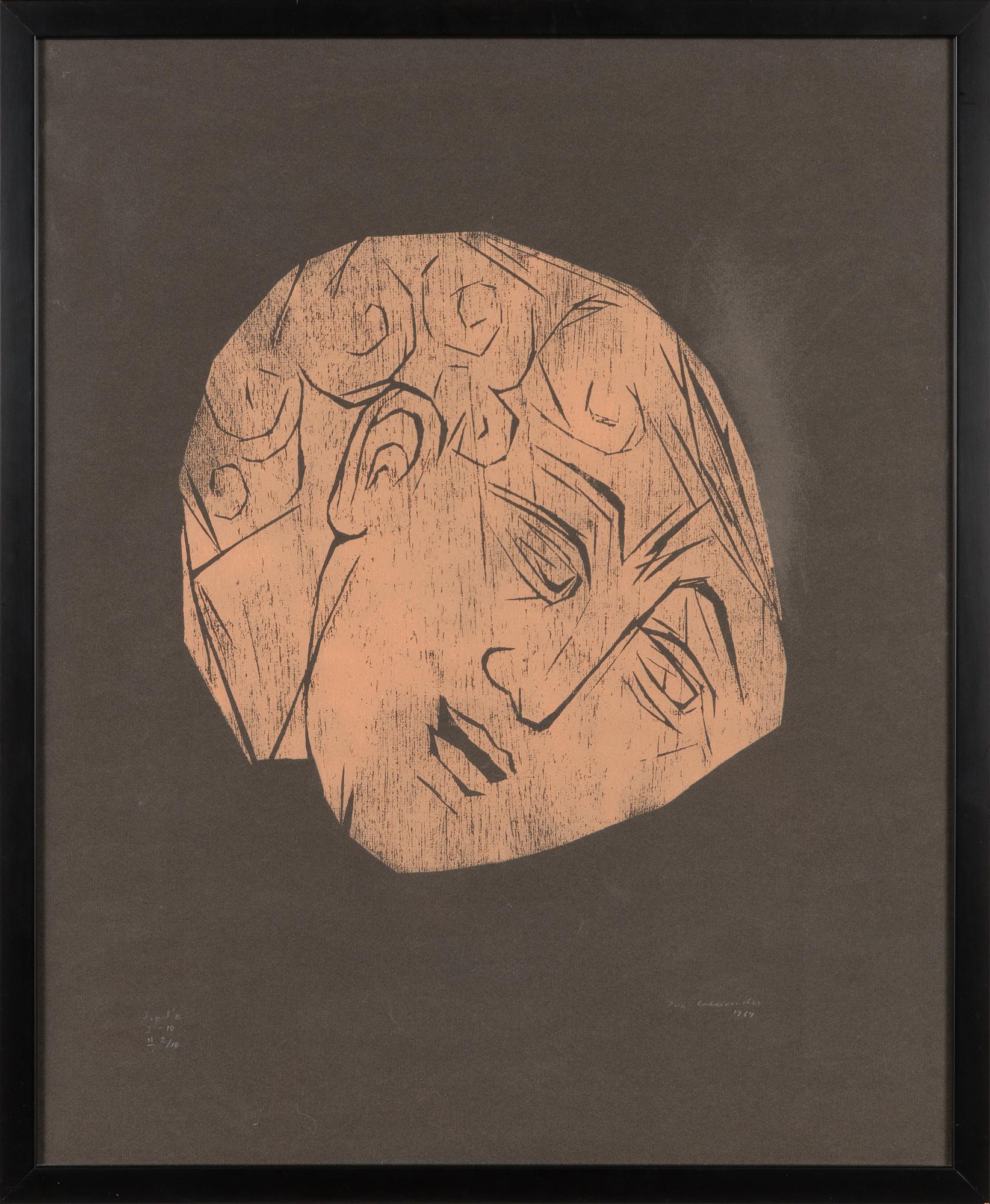 Ina Colliander, woodcut, signed and dated -64, numbered tpl'a 3-10 II 2/10.