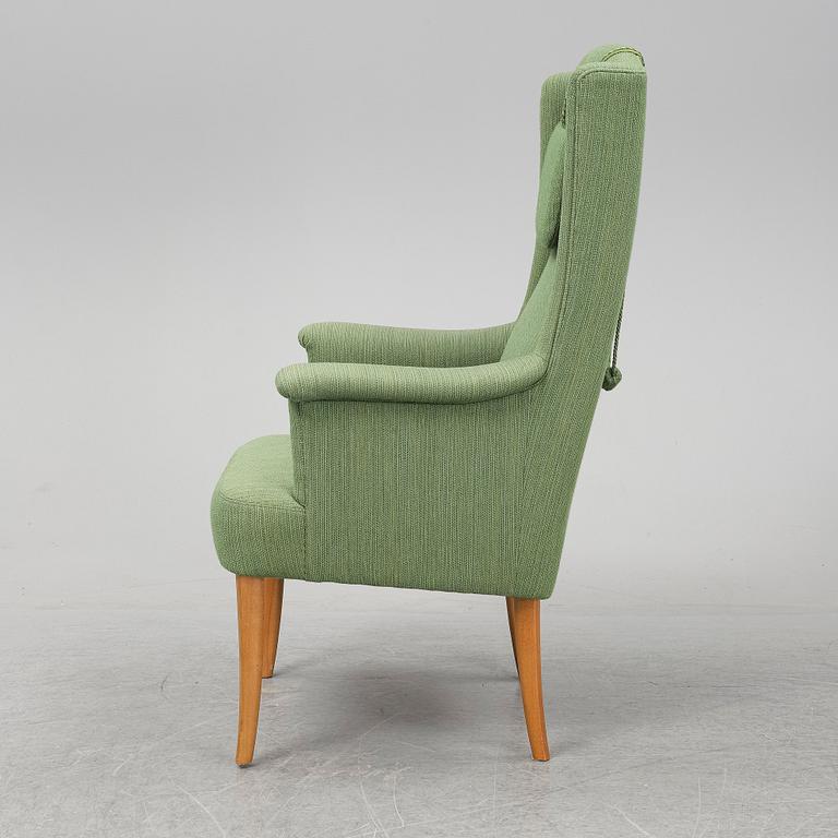 CARL MALMSTEN, an 'Ane' wing chair, AB O.H. Sjögren Stoppmöbler, Tranås.