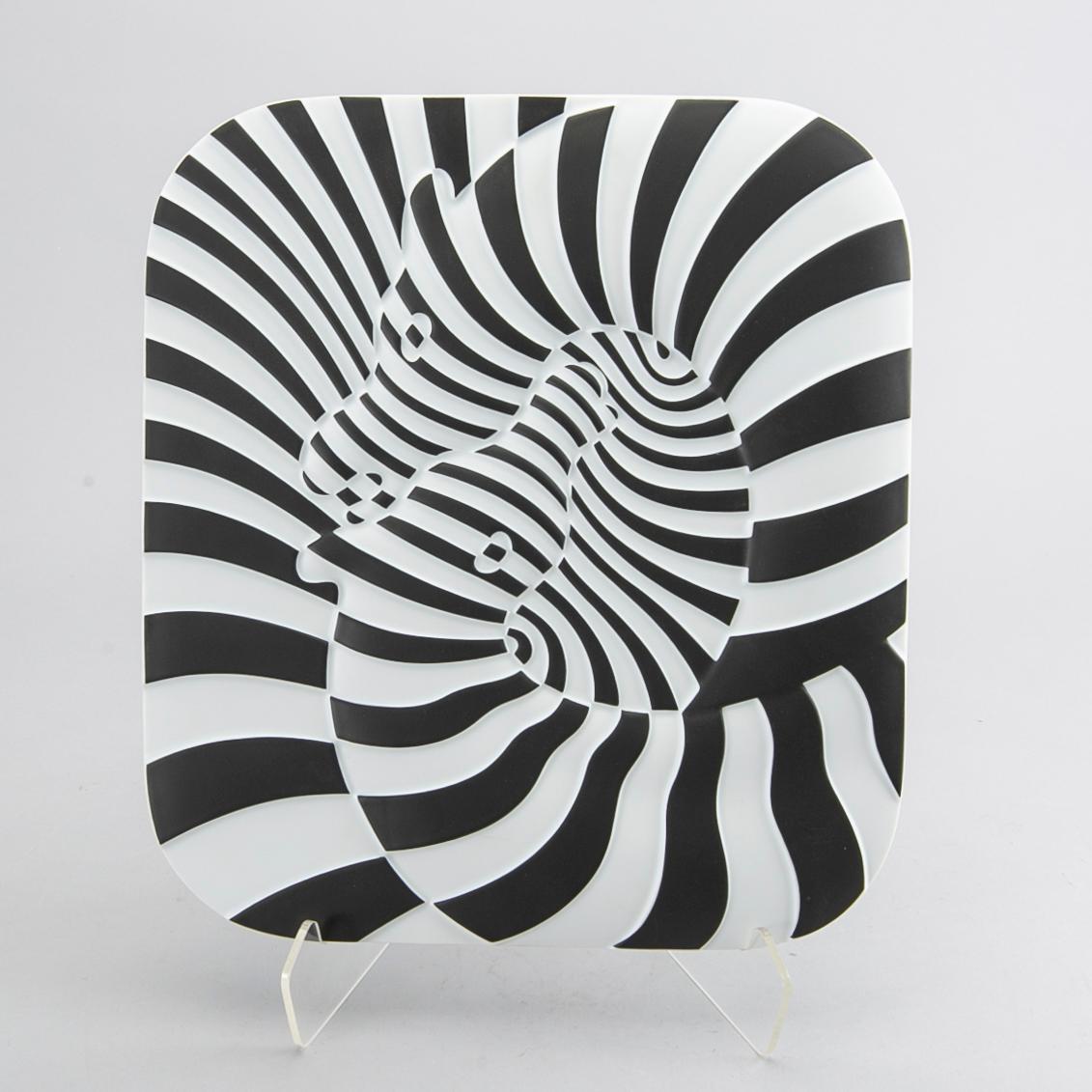 VICTOR VASARELY, Rosenthal, Edition-77, porcelaine.