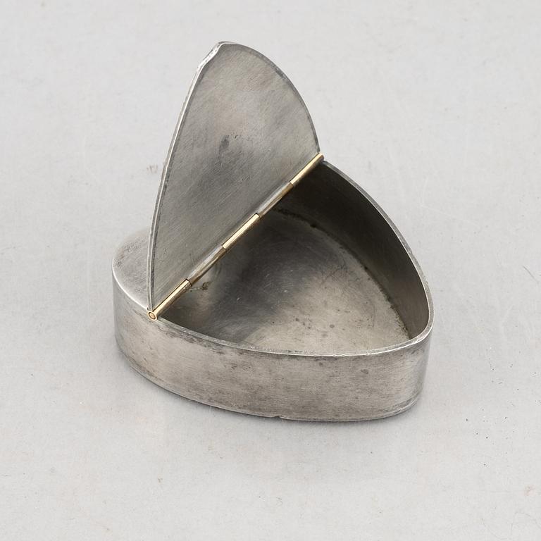 Estrid Ericson, a pewter box, model no A1022, Svenskt Tenn, Stockholm 1948.