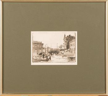 ERNST METHER-BORGSTRÖM, etsning, signerad och daterad-46. Märkt nr 3.