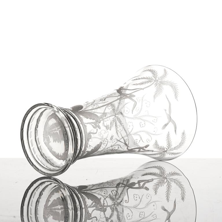 Edward Hald, an engraved glass vase 'Urskogen', Orrefors, Sweden, designed in 1923/24, executed in 1924.