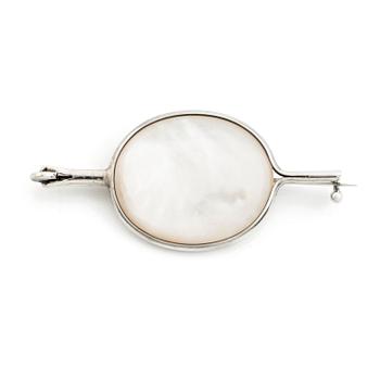 54. Vivianna Torun Bülow-Hübe, a sterling silver and mother-of-pearl brooch, Jakarta, Indonesia.