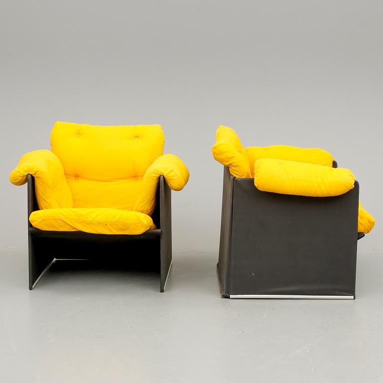 FÅTÖLJER, 4 stycken, troligen Danmark, 1970-tal.