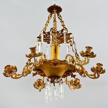 LJUSKRONA, senempire/nyrokoko, omkring 1800-talets mitt, h ca 75.