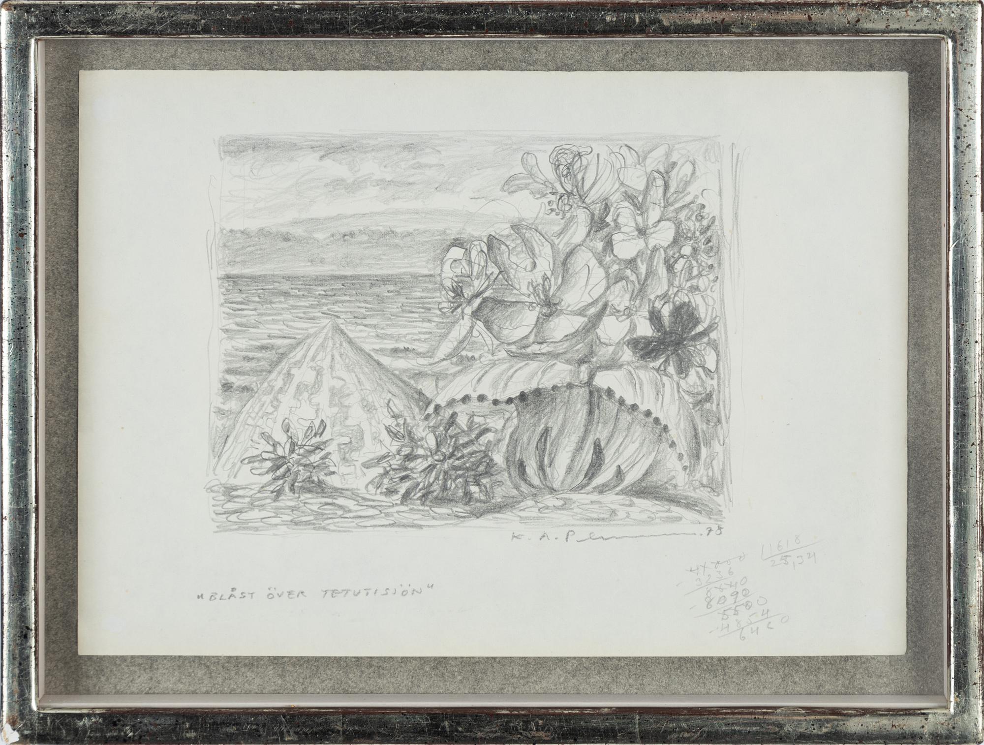 Karl Axel Pehrson, pencil drawing, signed and dated -78.