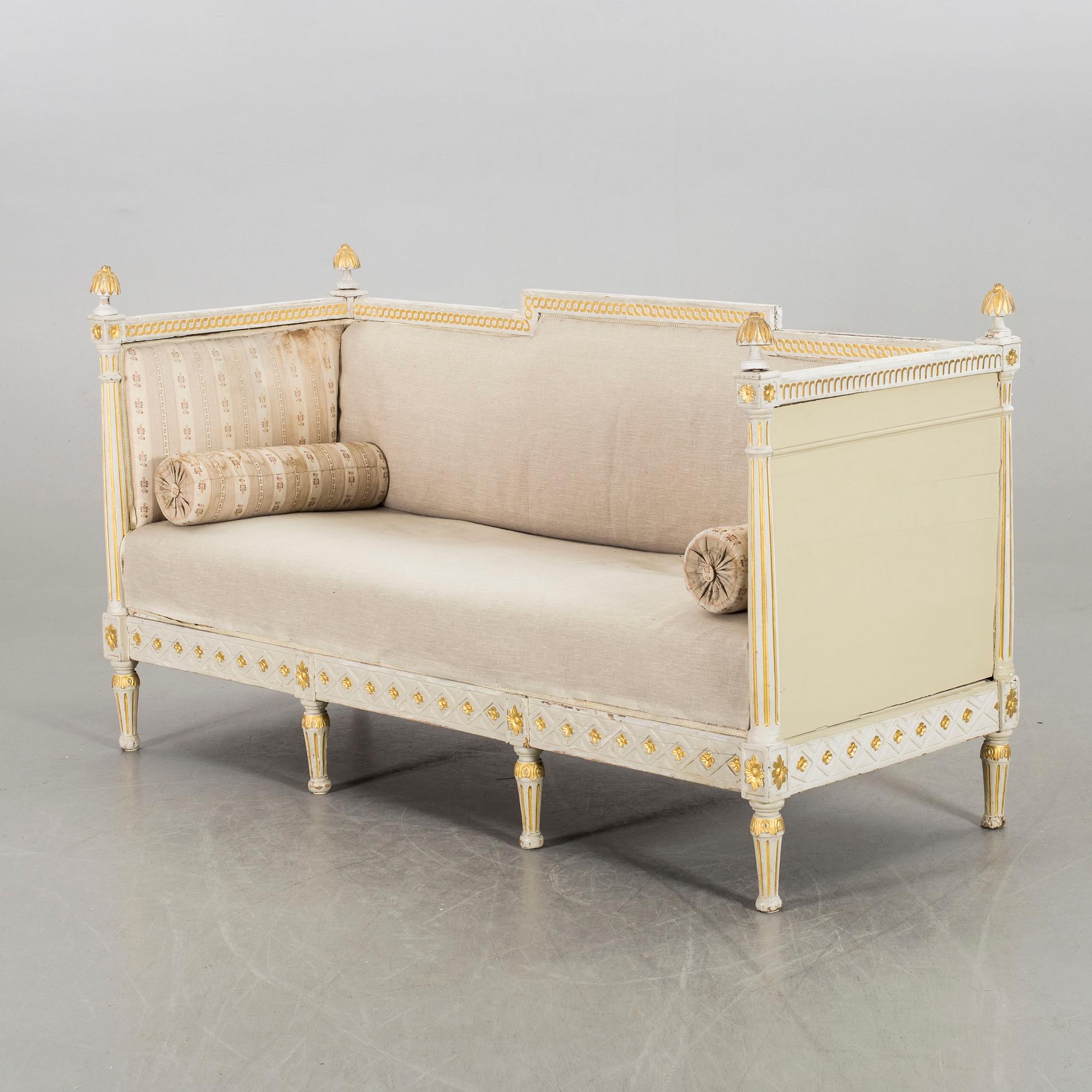 A late Gustavian sofa beginning of the 19th century.
