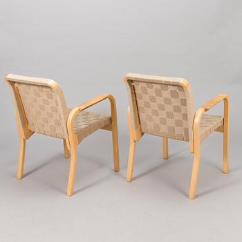 ALVAR AALTO, A set of four '45' armchairs, Artek, Finland 1980s.