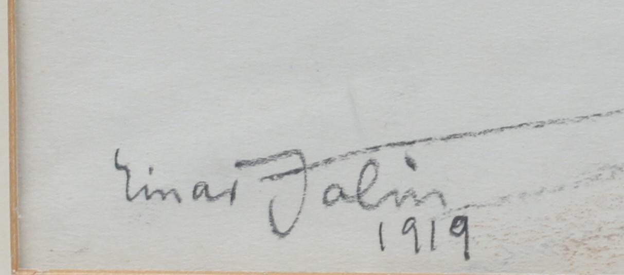 EINAR JOLIN, krita, sign o dat 1919.