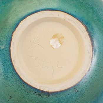 A Stig Lindberg stoneware vase, Gustavsberg's studio, Sweden 1960.