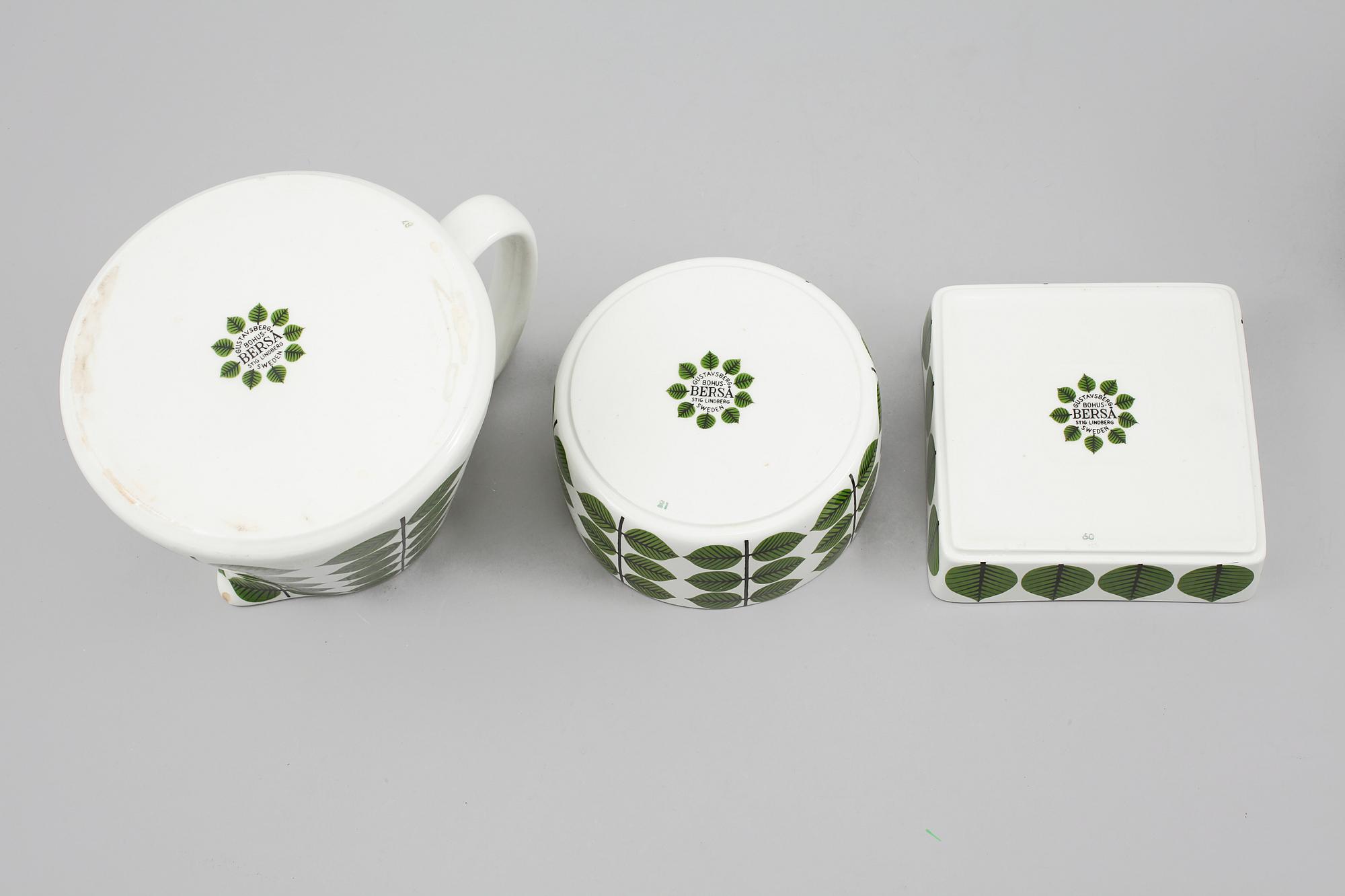 SERVISDELAR, 11 st, "Berså", Stig Lindberg, Gustavsberg, 1960-tal.