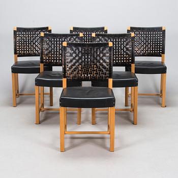 Carl Gustaf Hiort af Ornäs, A mid-20th century 'Näyttely Senior' dining table and six chairs for HMN Huonekalu Nupponen.