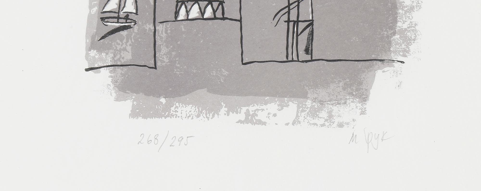 MADELEINE PYK, färglitografi, signerad och numrerad 268/295.