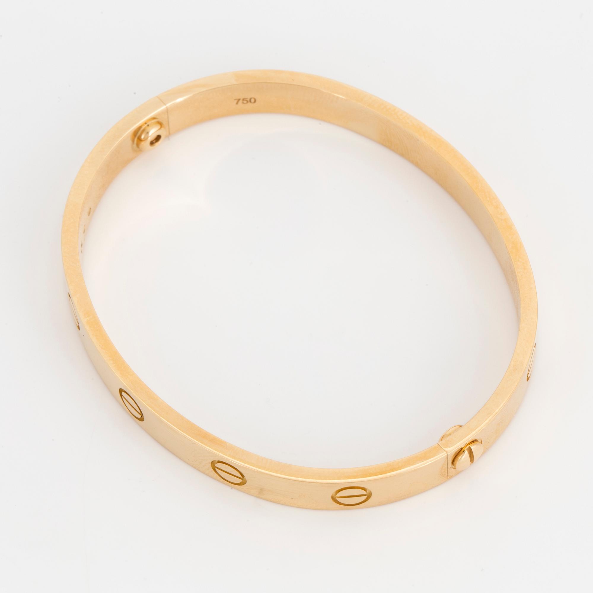 A Cartier 'LOVE' bracelet in 18K gold.