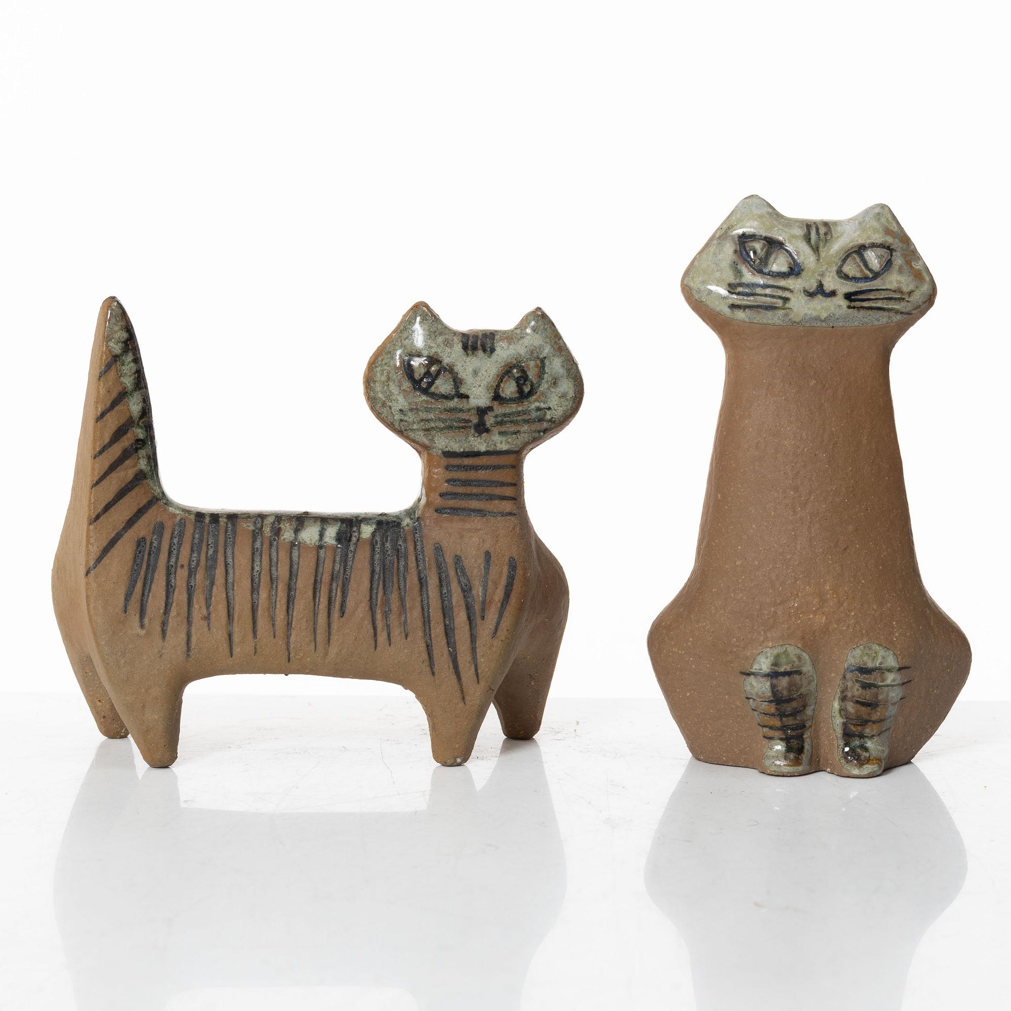 Lisa Larson, figurines, 6 pcs, stoneware, Gustavsberg.