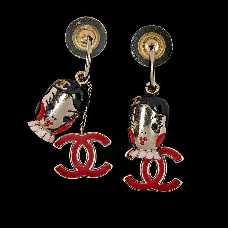 A pair of earrings by Chanel, spring 2005.