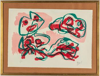 KAREL APPEL, lithograph in colours, signed appel and numbered ea in pencil.