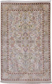 A rug, Old silk Hereke, ca 164 x 106 cm.