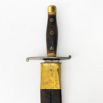 A Swedish cutlass 1810 pattern, with scabbard.