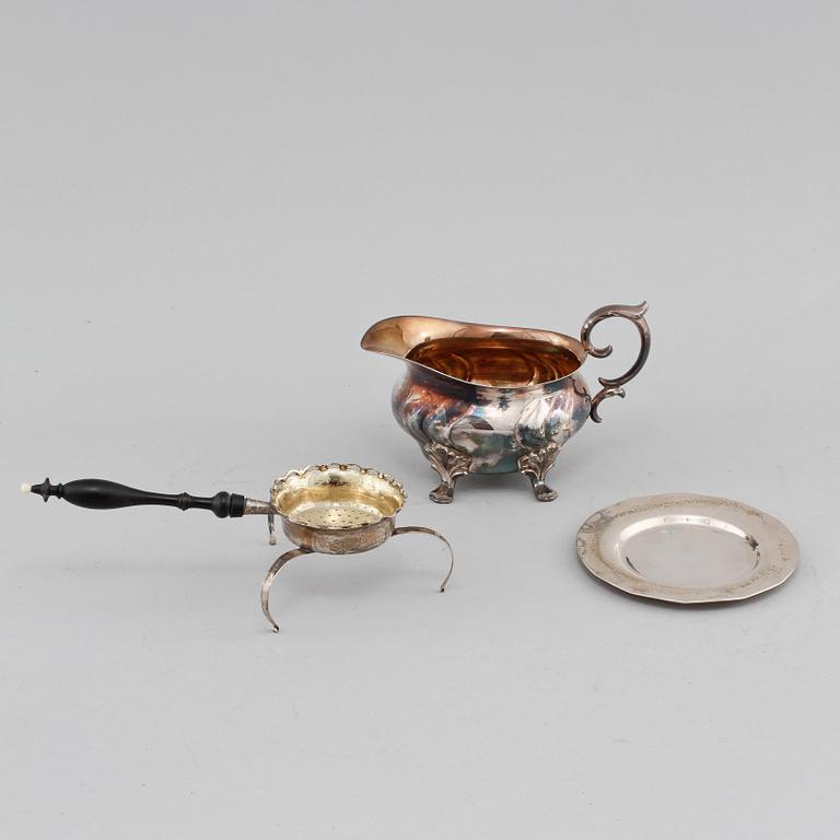 PARTI SILVER, 3 delar, Sverige, 1800/1900-tal. Vikt 280 g.