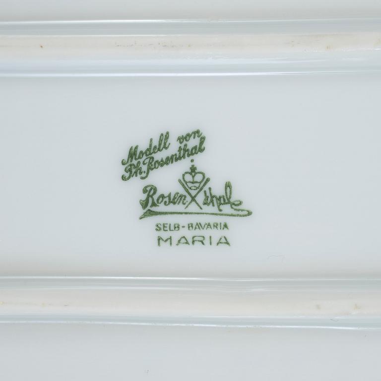 MAT- och KAFFESERVIS, 87 delar, porslin, "Maria Björnbär". Rosenthal.