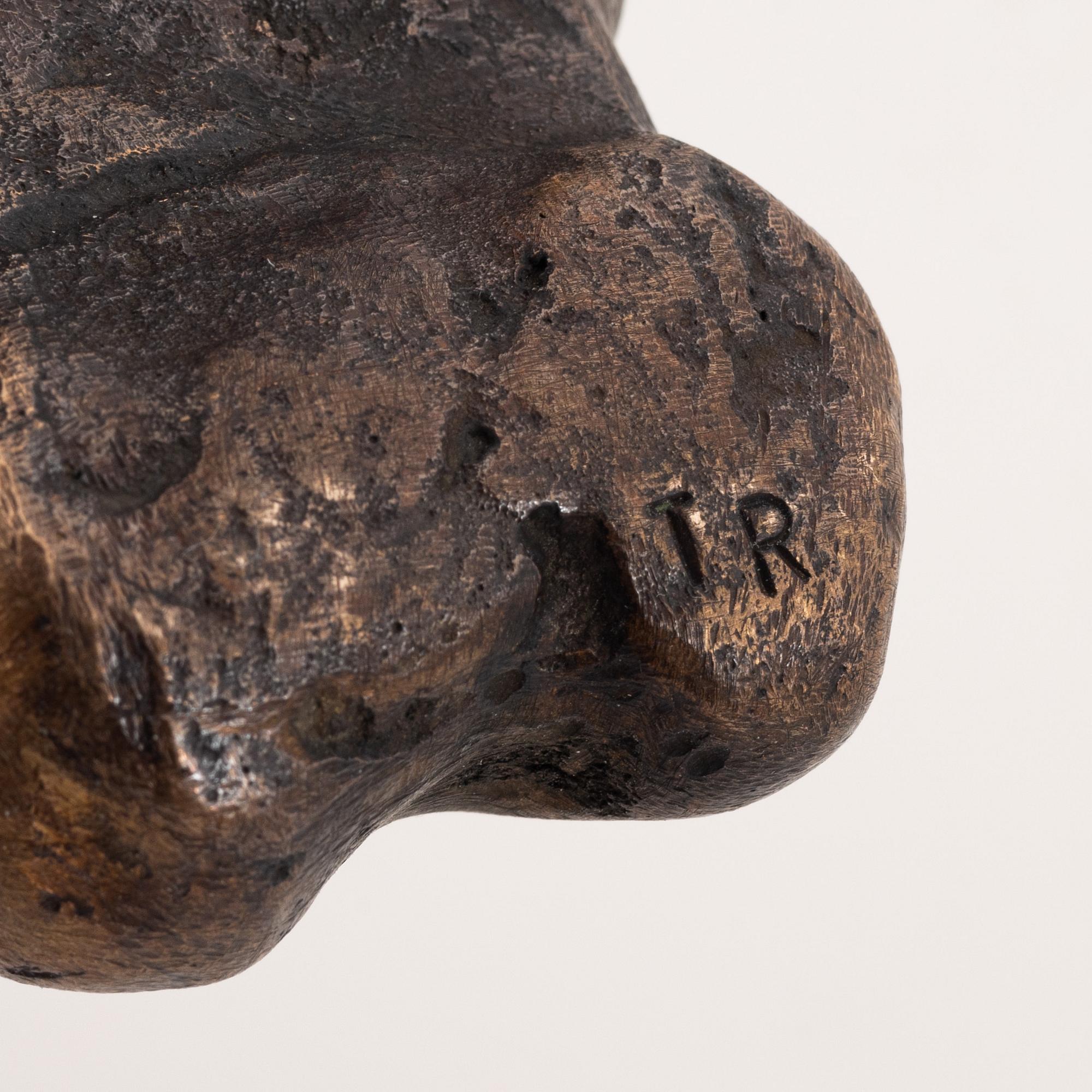 Torsten Renqvist, skulptur, brons, signerad T.R.