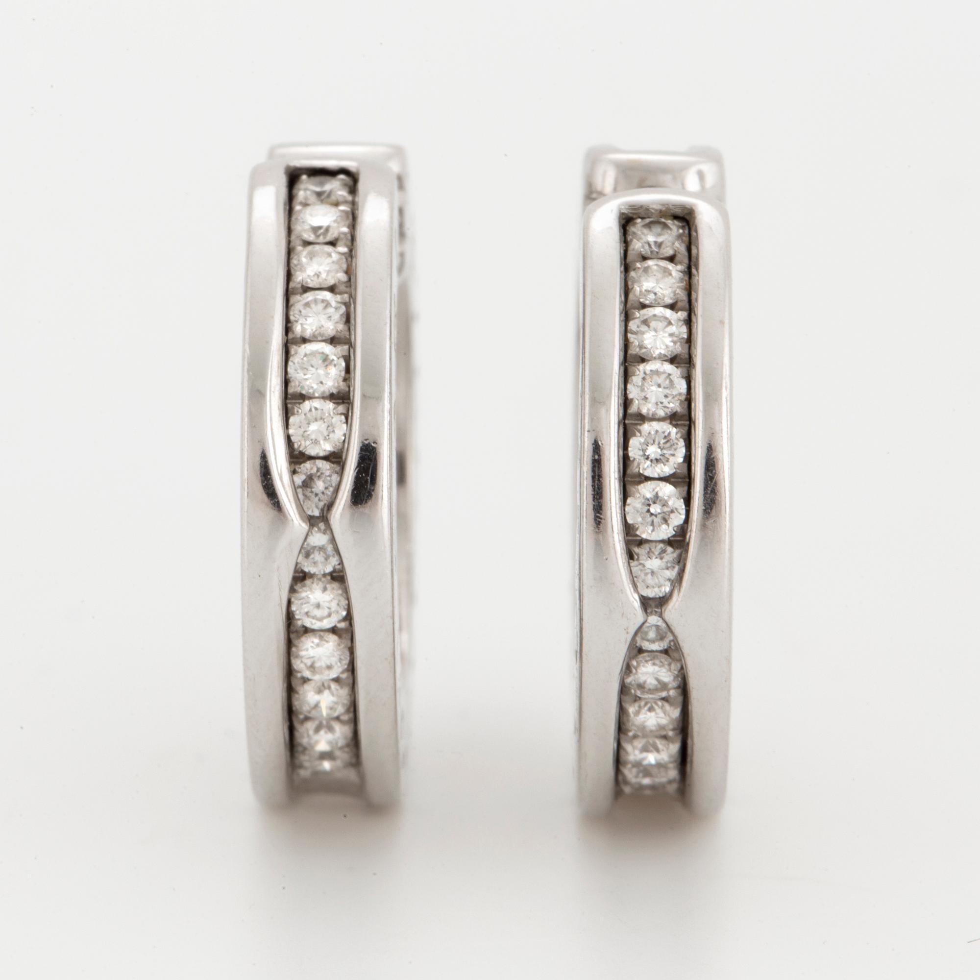 BULGARI, 'B.zero1', Örhängen med briljantslipade diamanter.