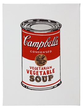 Richard H. Pettibone, "Andy Warhol, '32 Cans of Campbell's Soup', 1962".