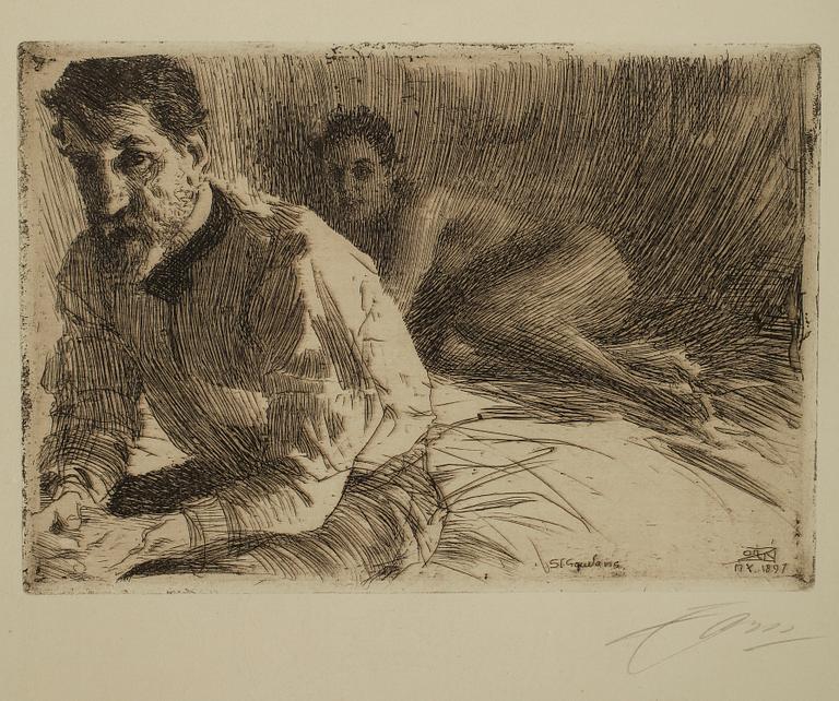 ANDERS ZORN, Etsning, 1897, signerad med blyerts.