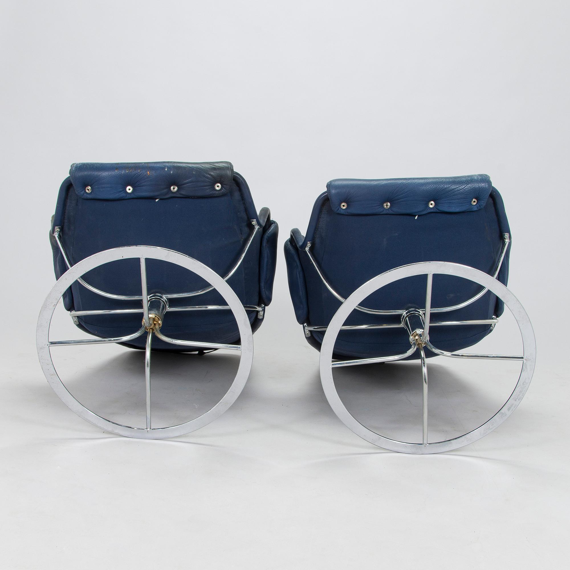 Bruno Mathsson, a pair of 'Jetson' armchairs, Dux, second half of the 20th century.