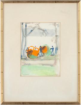 Olle Nyman · OLLE NYMAN, akvarell, signerad.