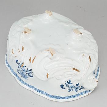 A 18th Century faience tureen with cover, northern Europe.