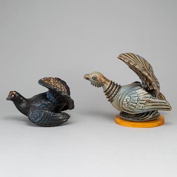 GUNNAR NYLUND, figuriner, 2 st, stengods, Rörstrand.