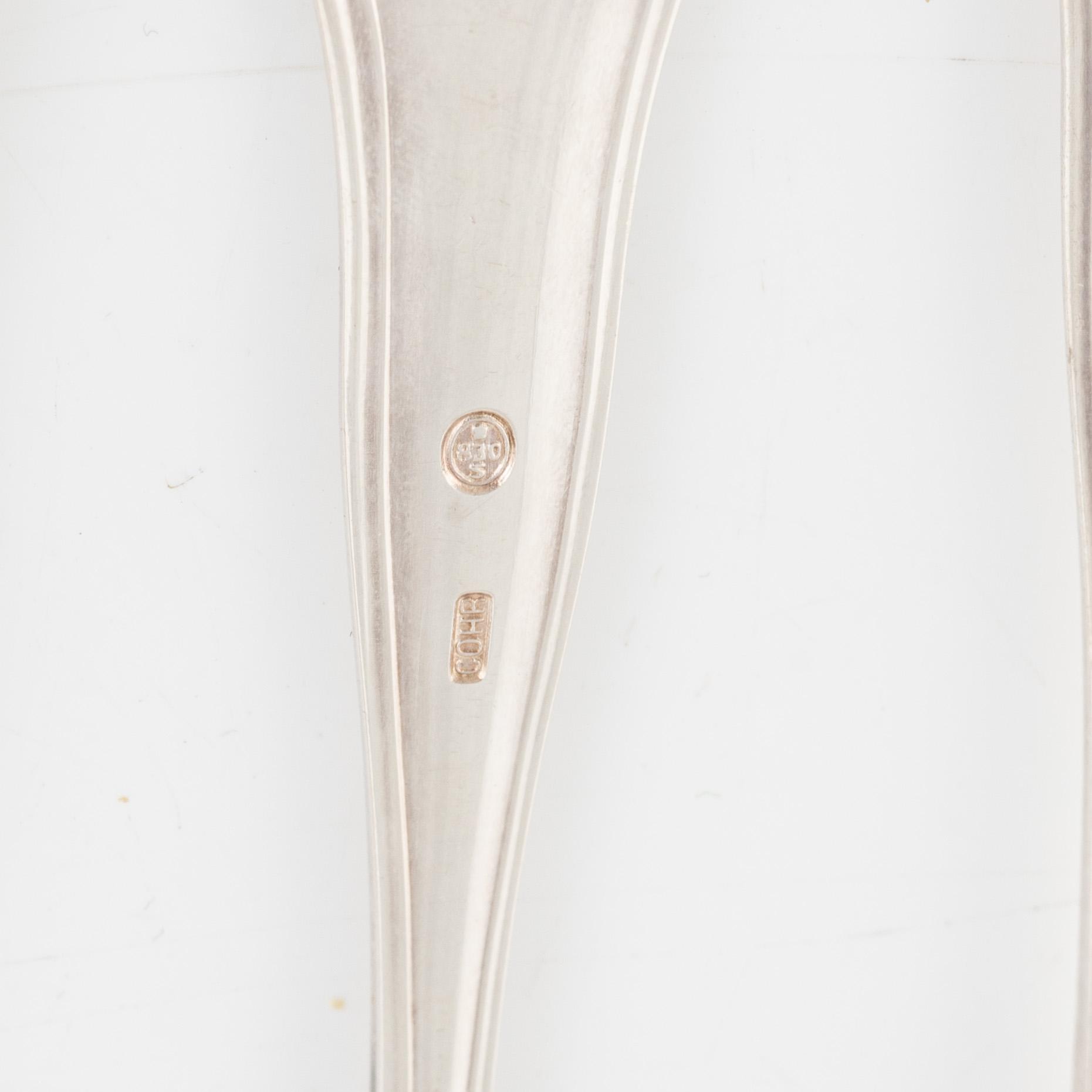 Bestickservis, 42 delar, silver, modell "Sachsisk", Cohr, Danmark.