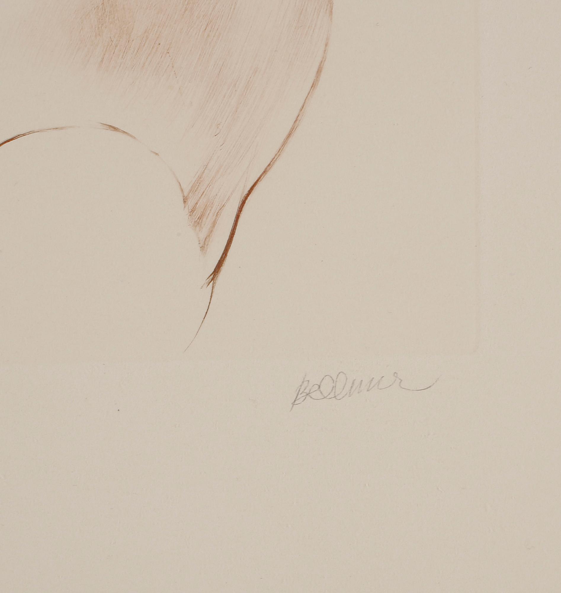 HANS BELLMER, färgetsning, signerad med blyerts och numrerad E.A.