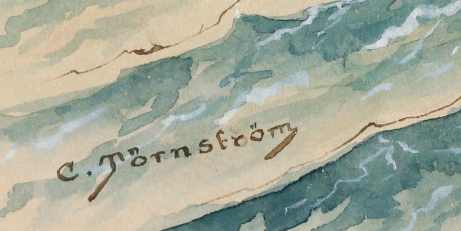 CARL TÖRNSTRÖM, akvarell, signerad.