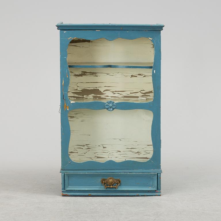 A wall-hung vitrine, late 19th Century.