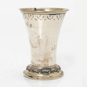 Twelve Swedish silver beakers, mark of KG Markströms, Uppsala 1901-1909.