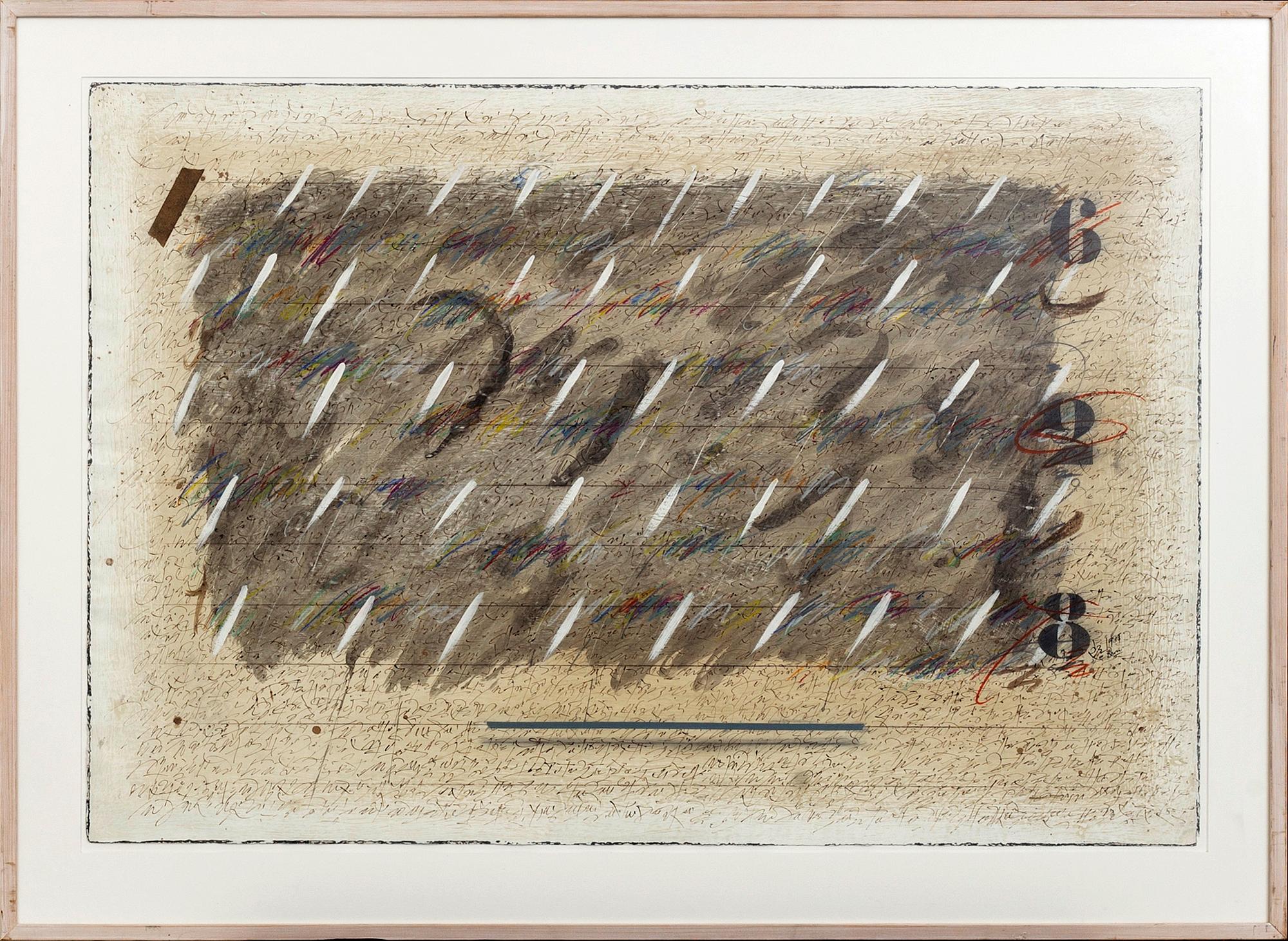 BADEV (DEV) SINGH, blandteknik på papper, signerad och daterad 1987.