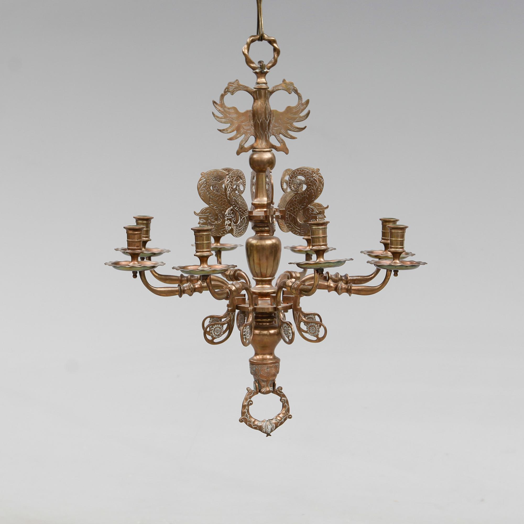 TAKKRONA, barockstil, 1900-talets första hälft. Höjd ca 65 cm.