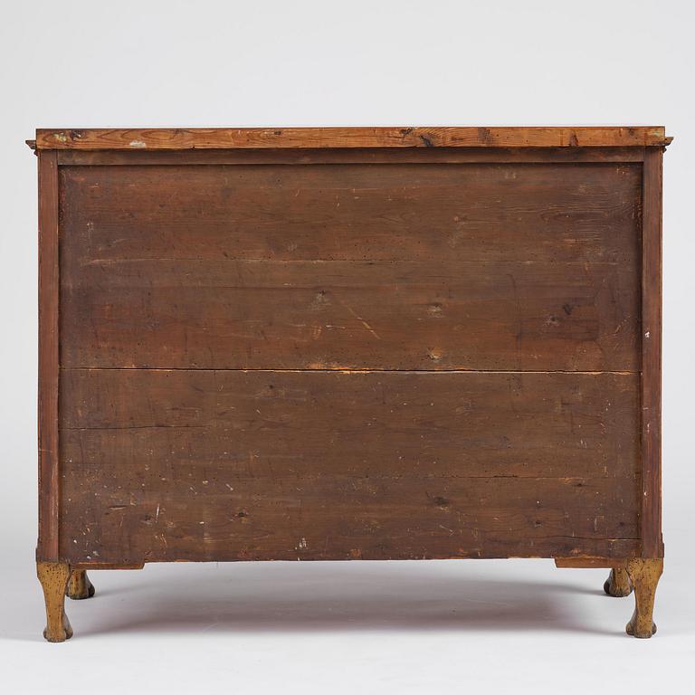 A late Gustavian mahogany writing commode in the manner of I. Löfgren, Stockholm circa 1800.