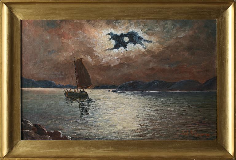 OKÄND KONSTNÄR, olja på duk, signerad "Joh Johansson".