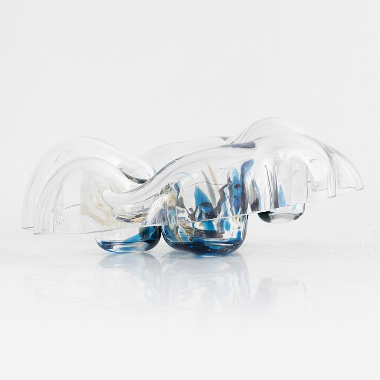 Helena Tynell, a 'Moonwalk' glass sculpture, Riihimäen Lasi Oy, Finland.