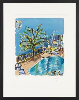 Bob Dylan, giclée, signerad och numrerad 49/295.
