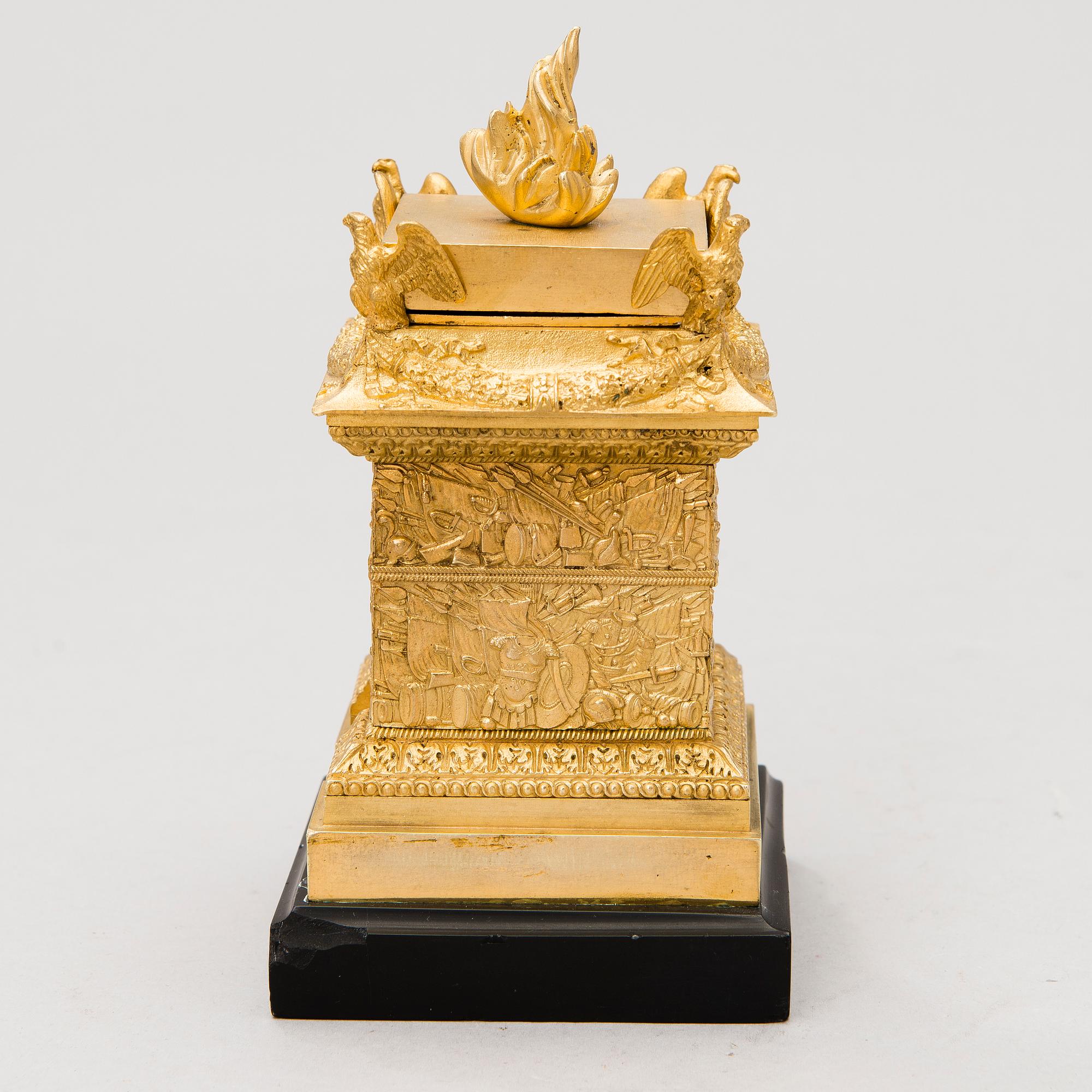 CANDLESTICK/CASSOLETTE, ormolu, France early 19th century.