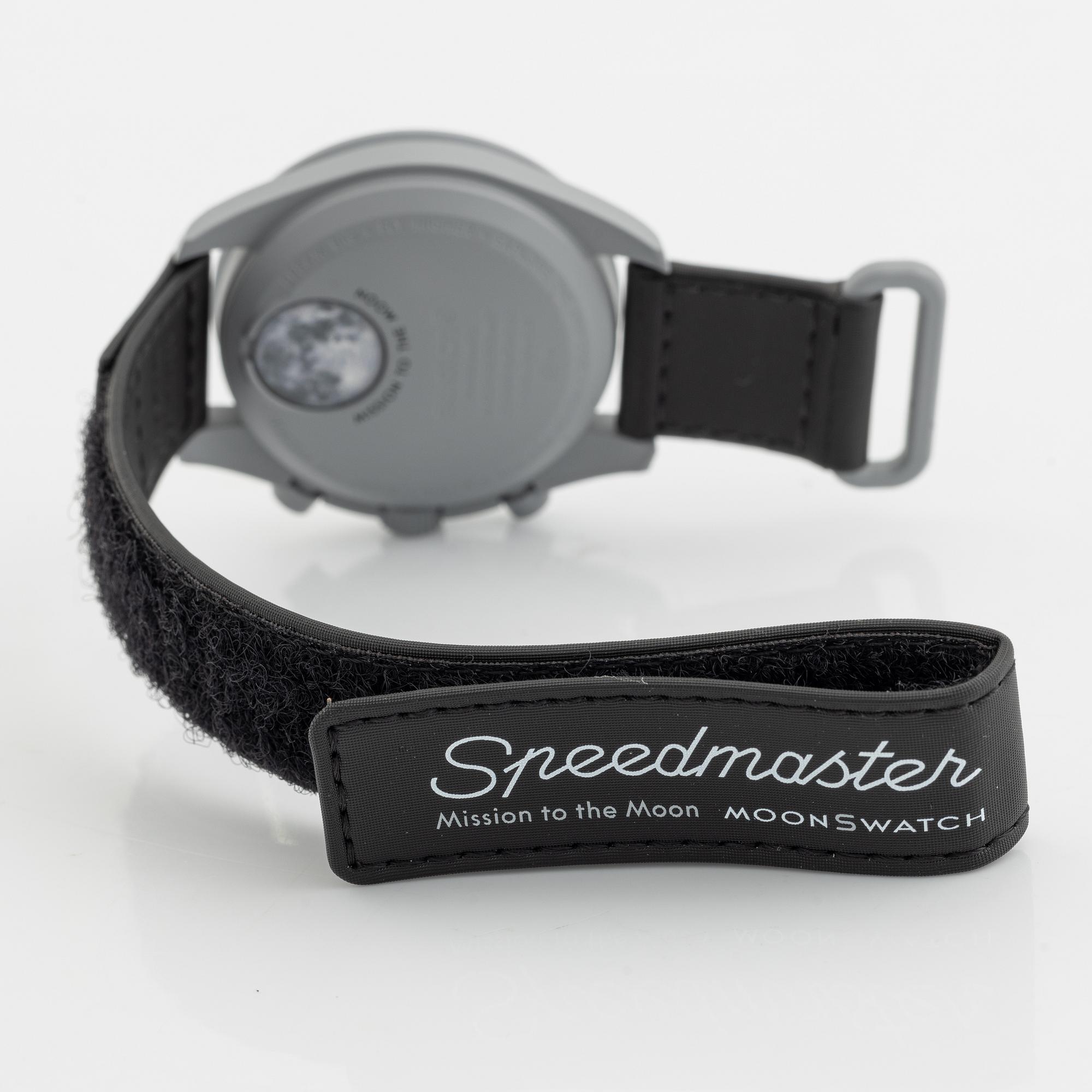 Swatch/Omega, MoonSwatch, Mission to the Moon, kronograf, armbandsur, 42 mm.
